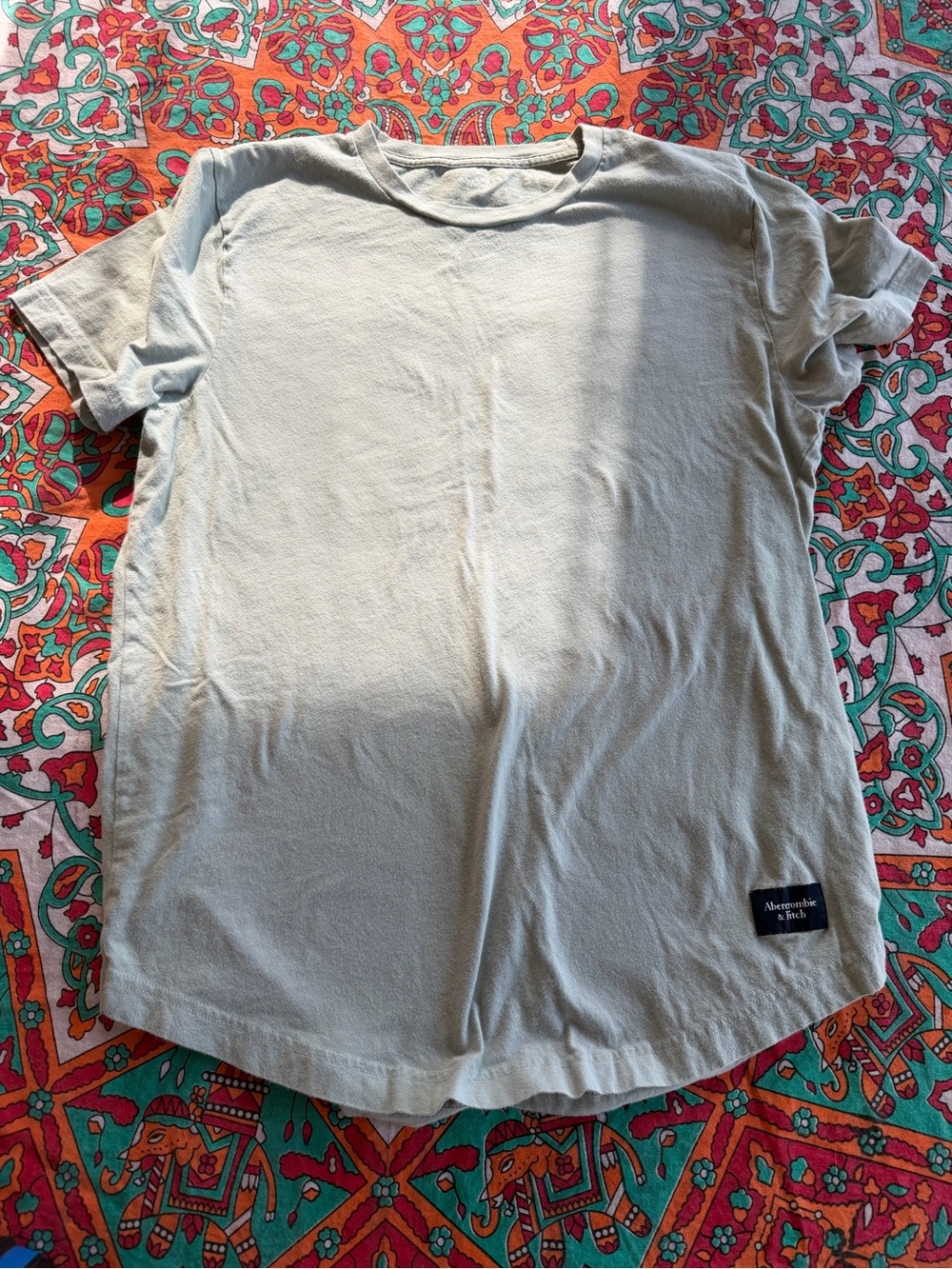 Abercrombie Men’s Small/Medium Curved Hem Sage Green Soft Tee